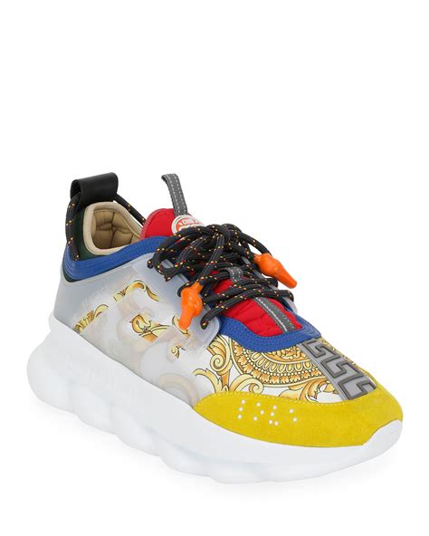 red versace chain reaction sneakers|authentic Versace chain reaction sneakers.